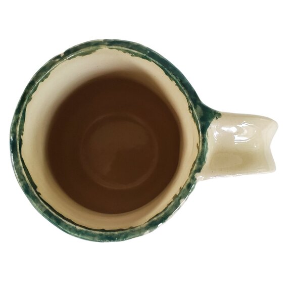 Buttermilk Acres Coffee Mug 12 oz Pinecone Pottery Spongeware USA Vintage - Picture 9 of 11